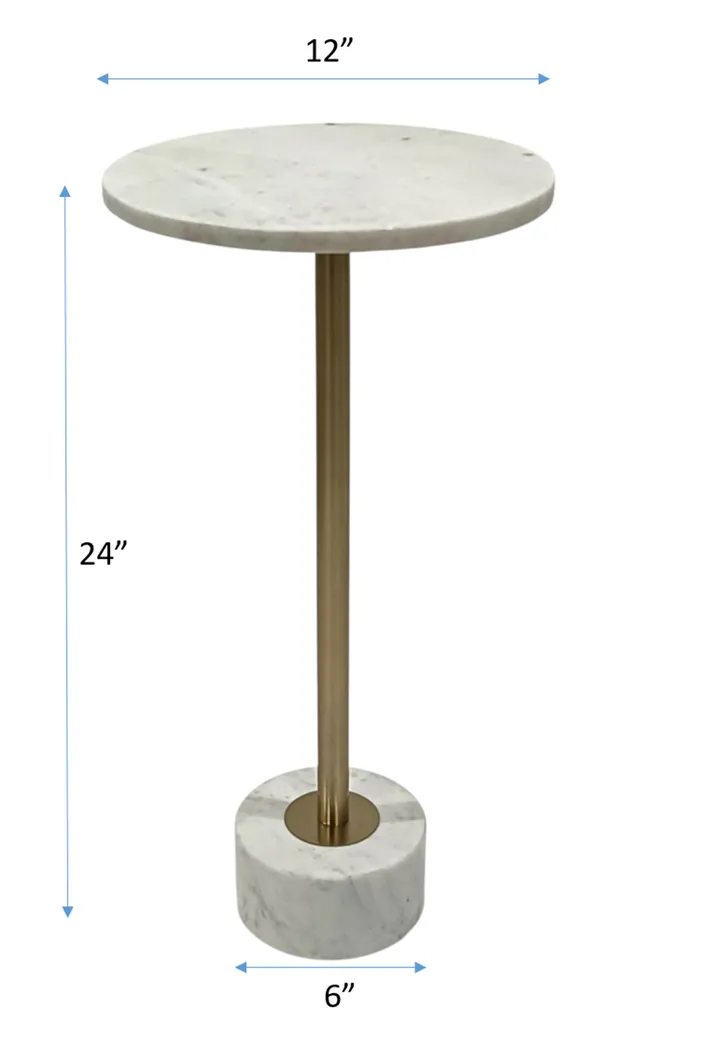 Cileya Gold/White Accent Table - Thumbnail - Image 7