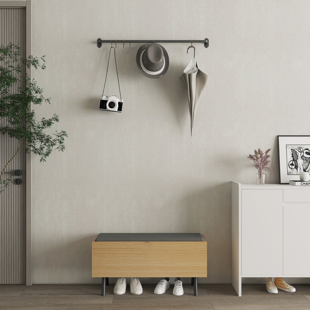 Cindebran Brown Storage Bench - Thumbnail - Image 2