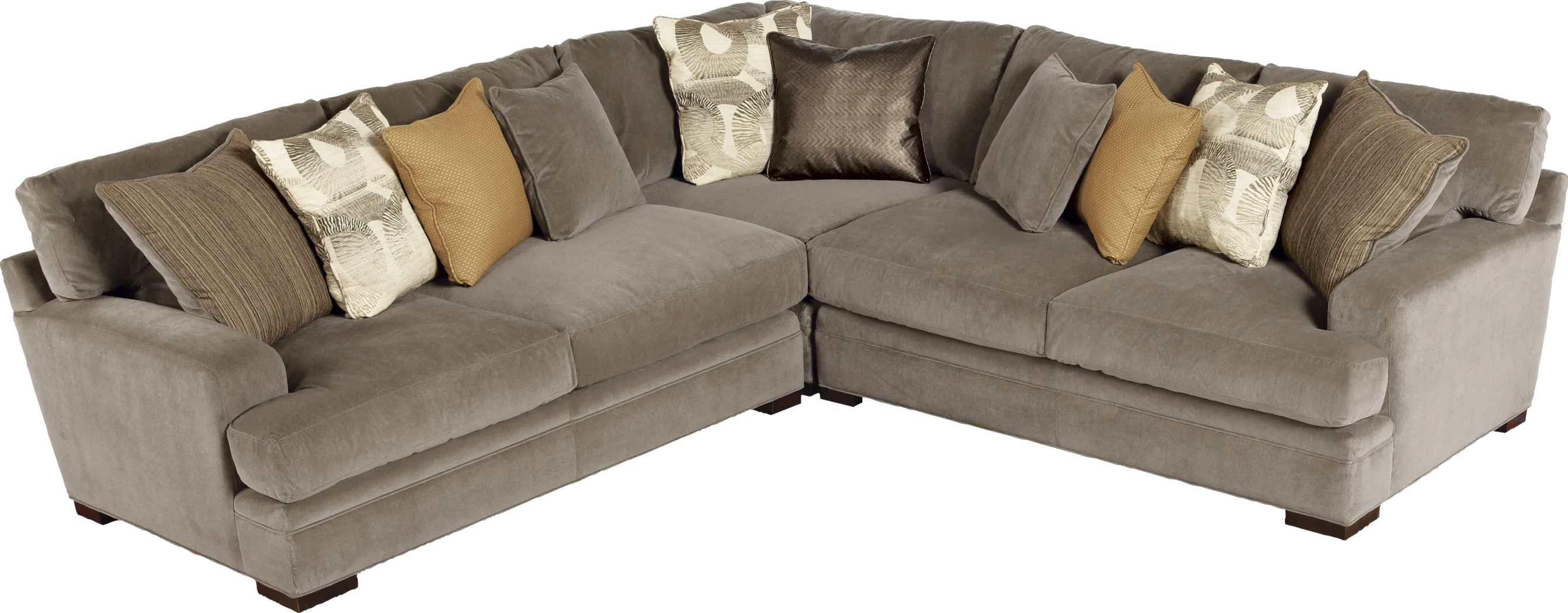 Cindy Crawford Fontaine Brown 3Pc Sectional - Thumbnail - Image 1