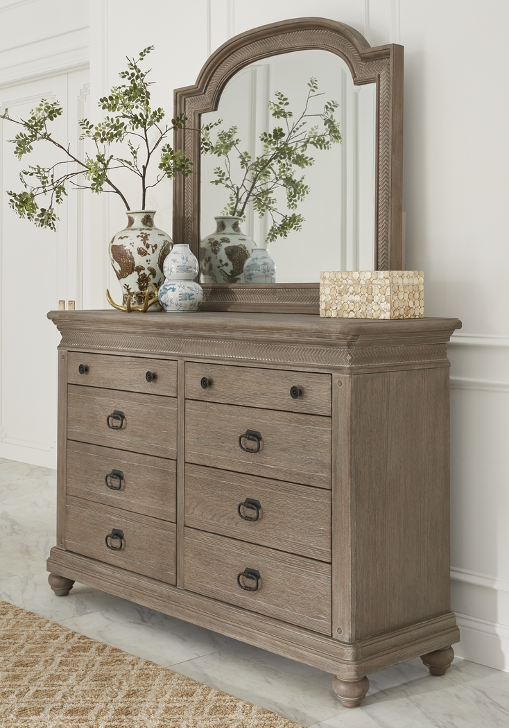 Cindy Crawford Home Abbington Gray 7 Pc King Panel Bedroom - Thumbnail - Image 6