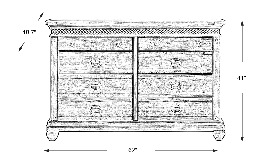 Dimension Image. Please refer to the Dimension Tab on this page for dimension details.