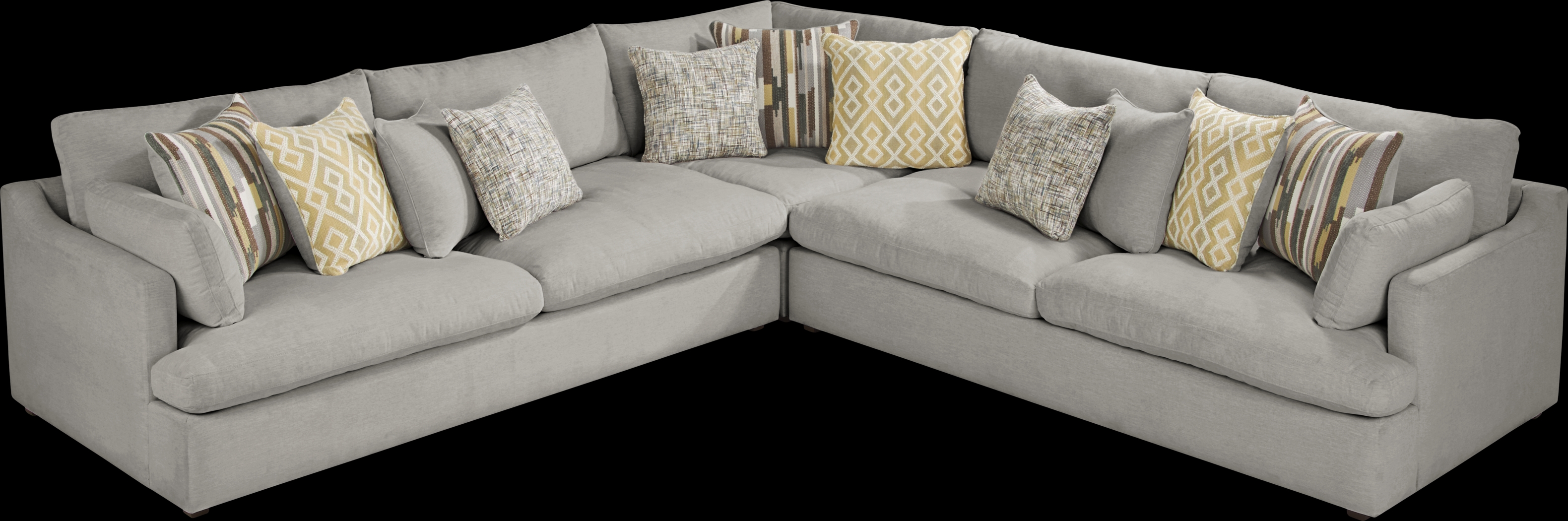 Aldon Park Gray 3 Pc Sectional - Thumbnail - Image 3