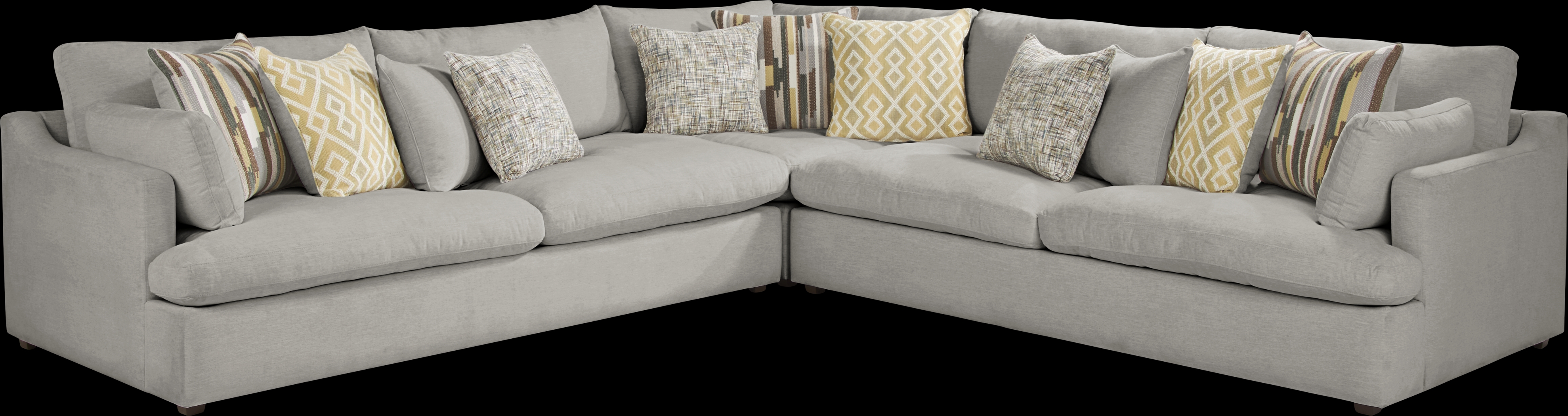 Aldon Park Gray 3 Pc Sectional - Thumbnail - Image 1
