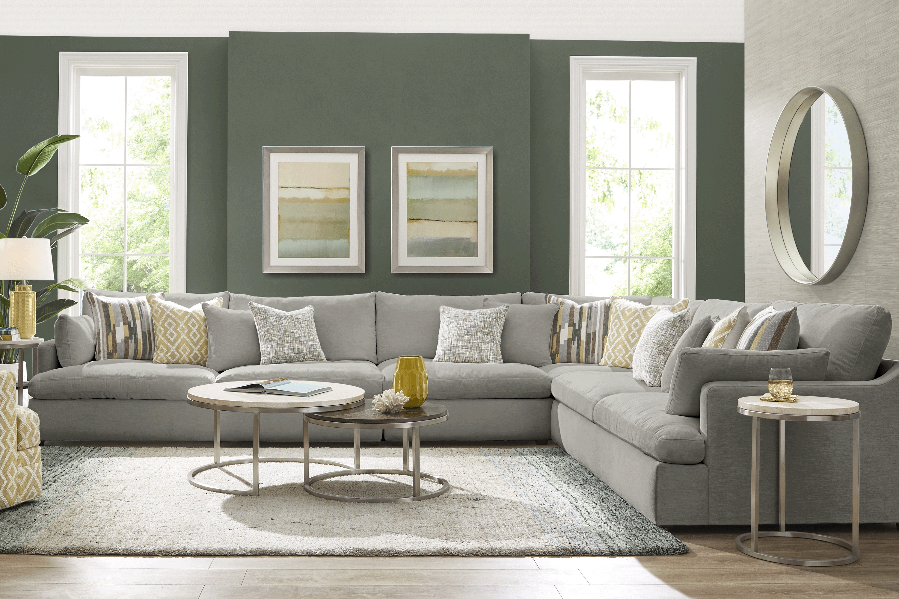 Aldon Park Gray 4 Pc Sectional - Thumbnail - Image 2