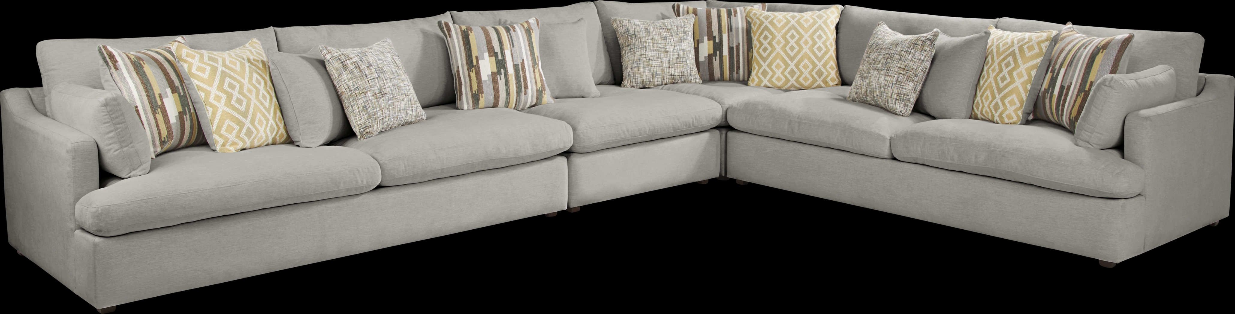 Aldon Park Gray 4 Pc Sectional - Thumbnail - Image 1