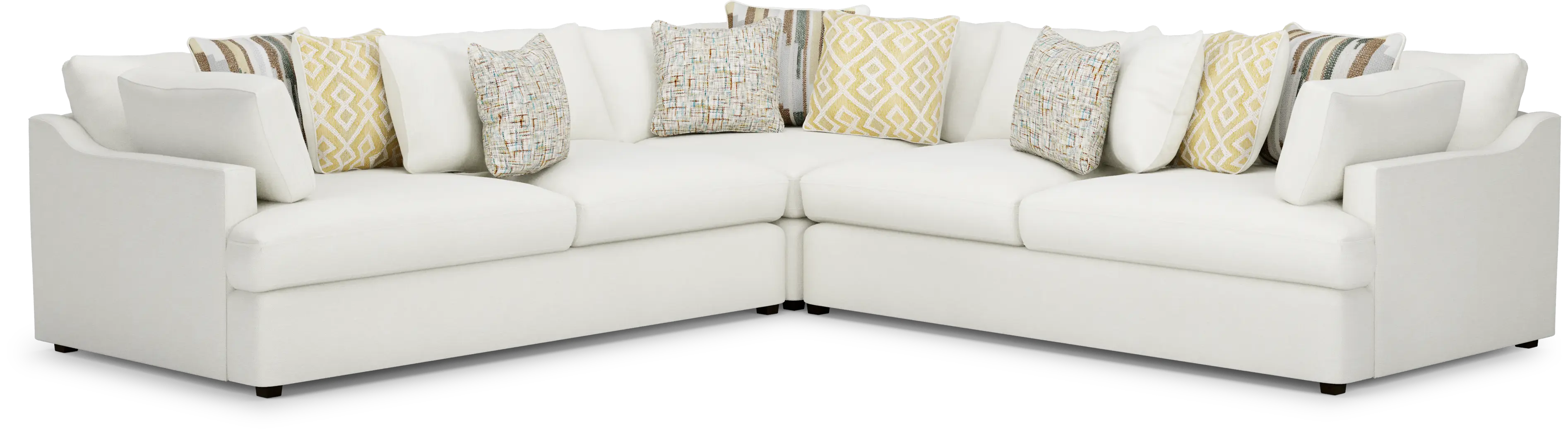 Aldon Park White 3 Pc Sectional - Thumbnail - Image 1