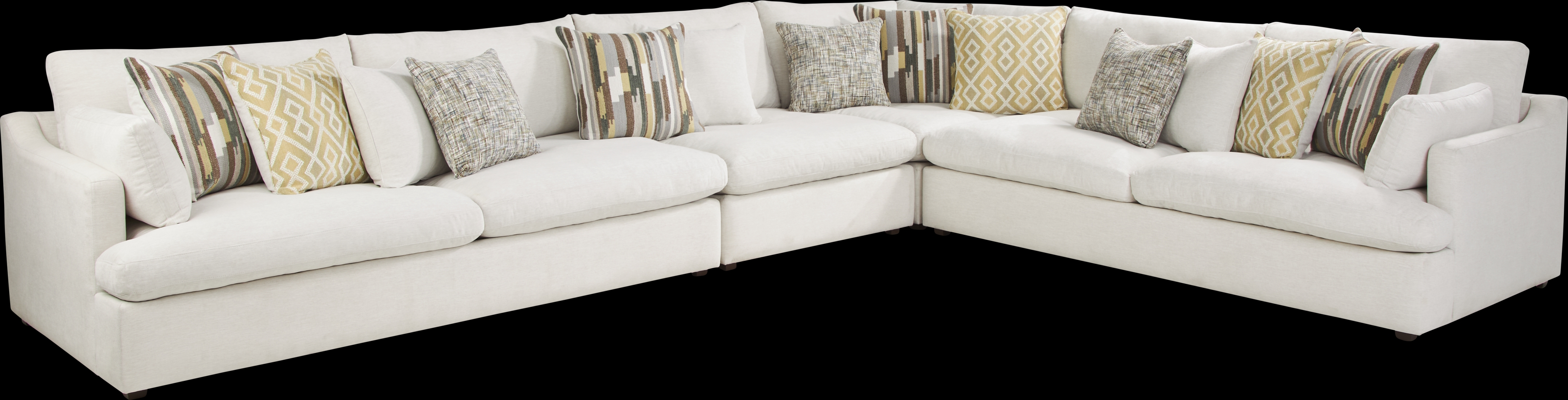 Aldon Park White 4 Pc Sectional - Thumbnail - Image 1