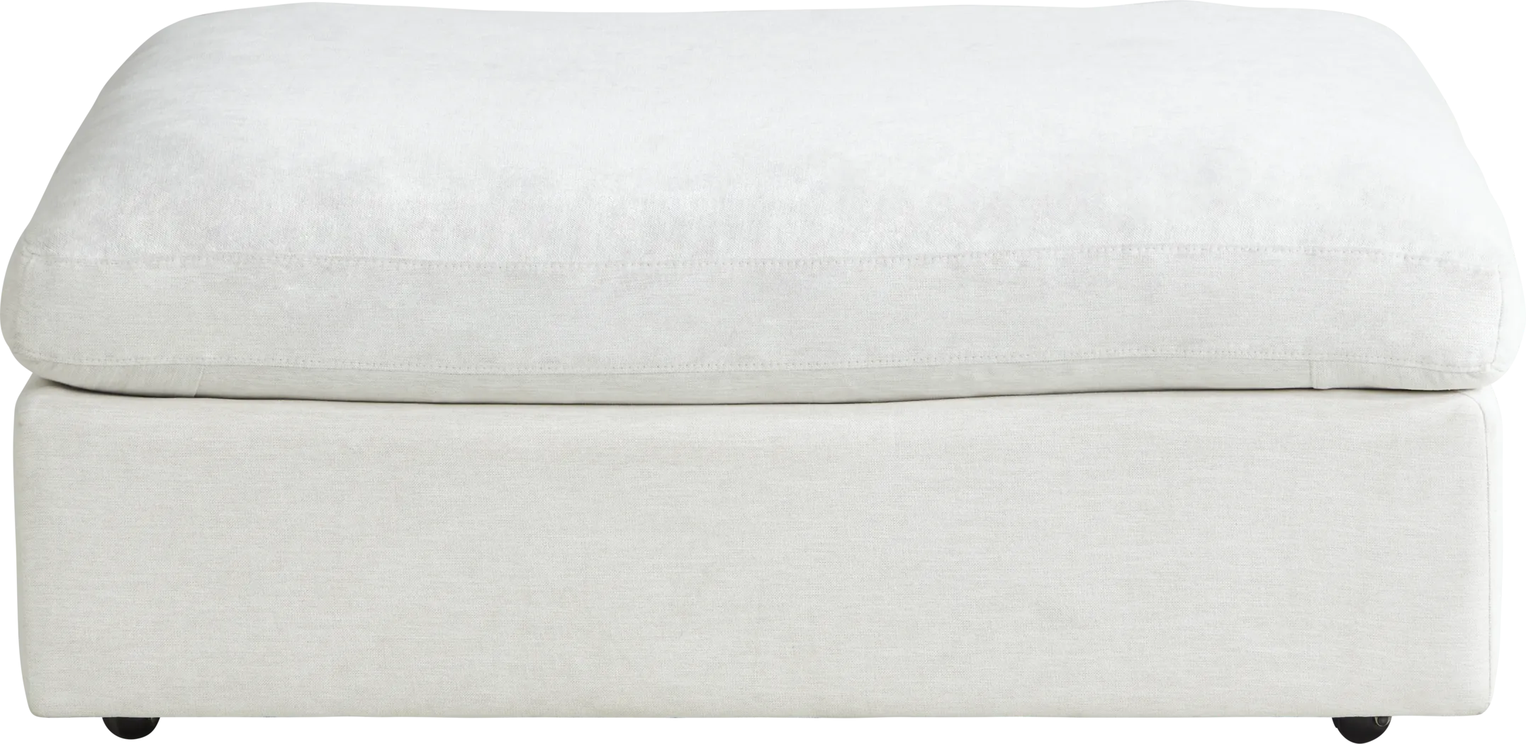 Aldon Park White Ottoman - Thumbnail - Image 2