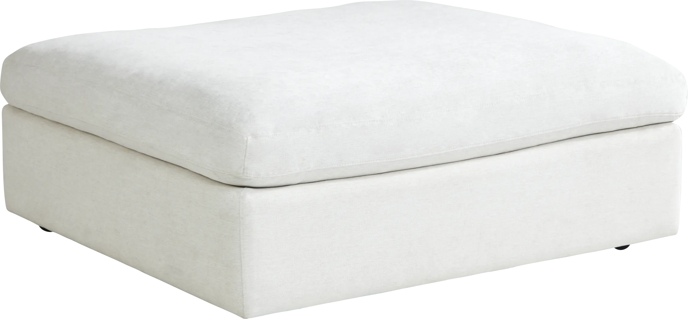 Aldon Park White Ottoman - Thumbnail - Image 1