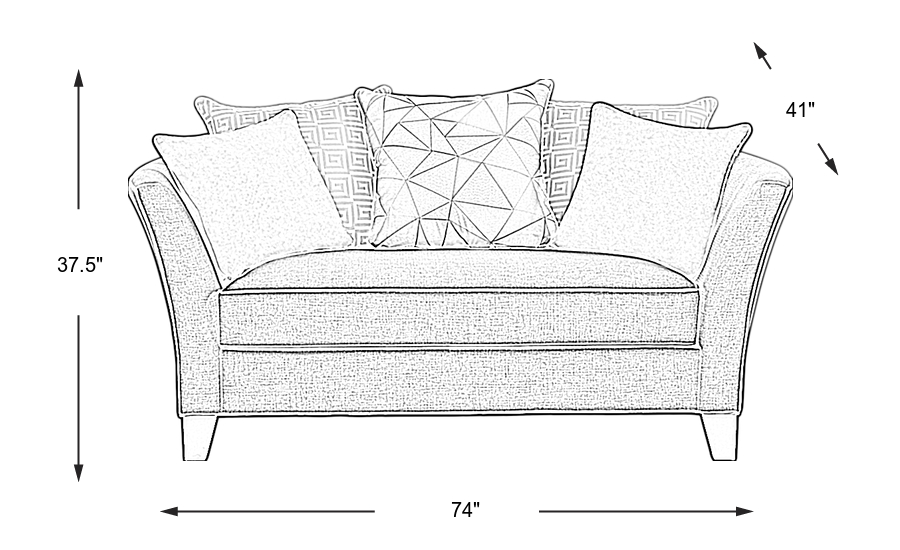 Dimension Image. Please refer to the Dimension Tab on this page for dimension details.