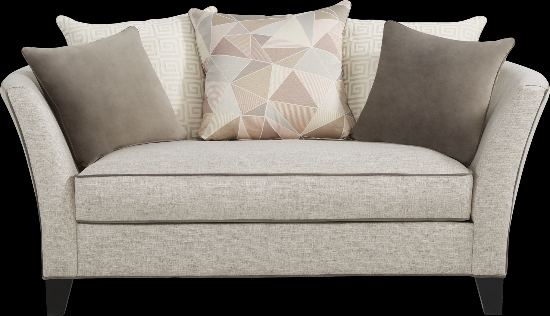 Cindy Crawford Home Aldyn Beige Loveseat - Thumbnail - Image 1