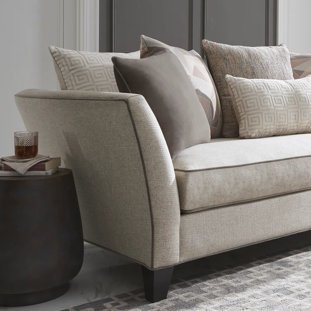 Cindy Crawford Home Aldyn Beige Sofa - Thumbnail - Image 2