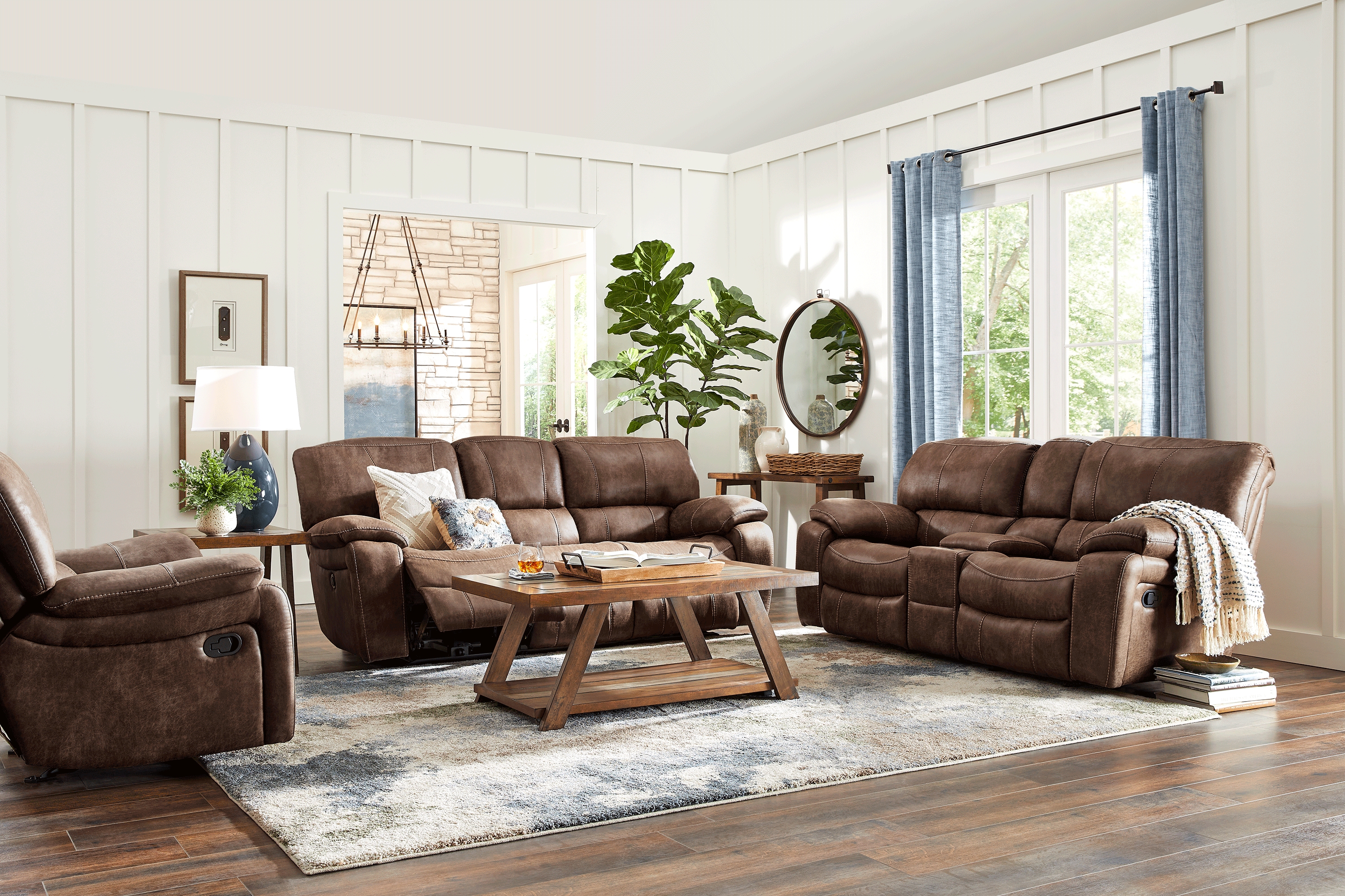 Cindy Crawford Home Alpen Ridge Brown Glider Recliner - Thumbnail - Image 2