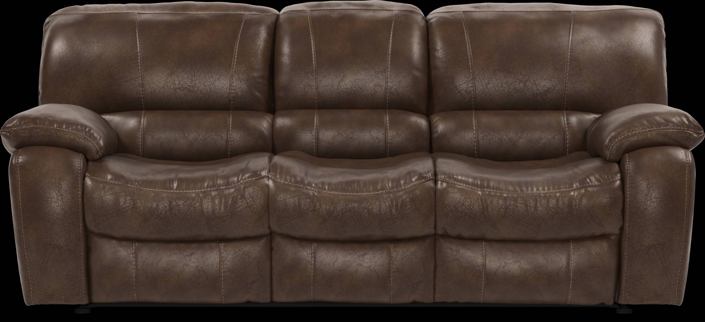 Cindy Crawford Home Alpen Ridge Brown Reclining Sofa - Thumbnail - Image 1