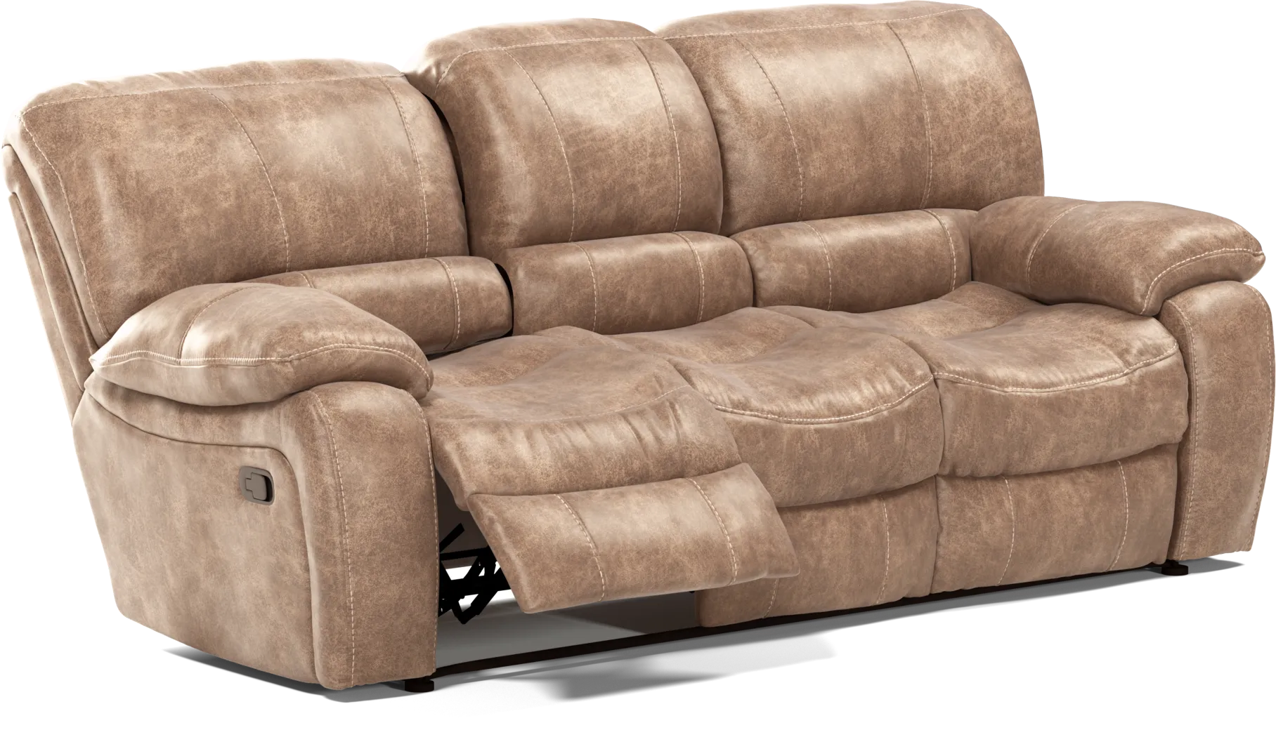 Cindy Crawford Home Alpen Ridge Tan 3 Pc Living Room with Reclining Sofa - Thumbnail - Image 4