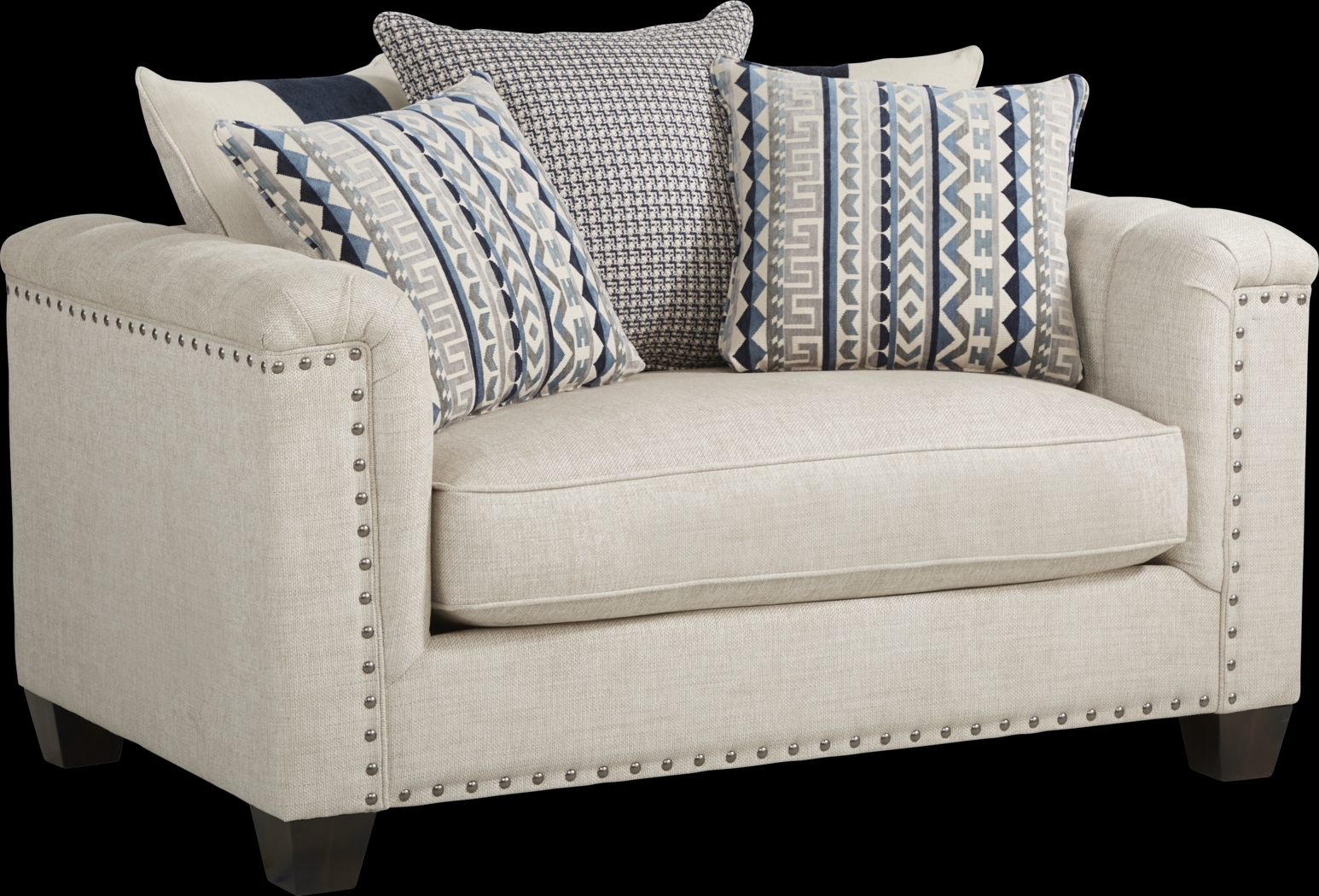 Cindy Crawford Home Asher Place Beige 7 Pc Living Room with Sleeper Sofa - Thumbnail - Image 4