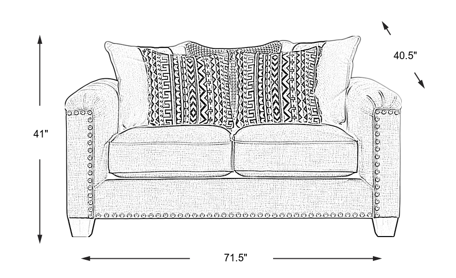 Dimension Image. Please refer to the Dimension Tab on this page for dimension details.