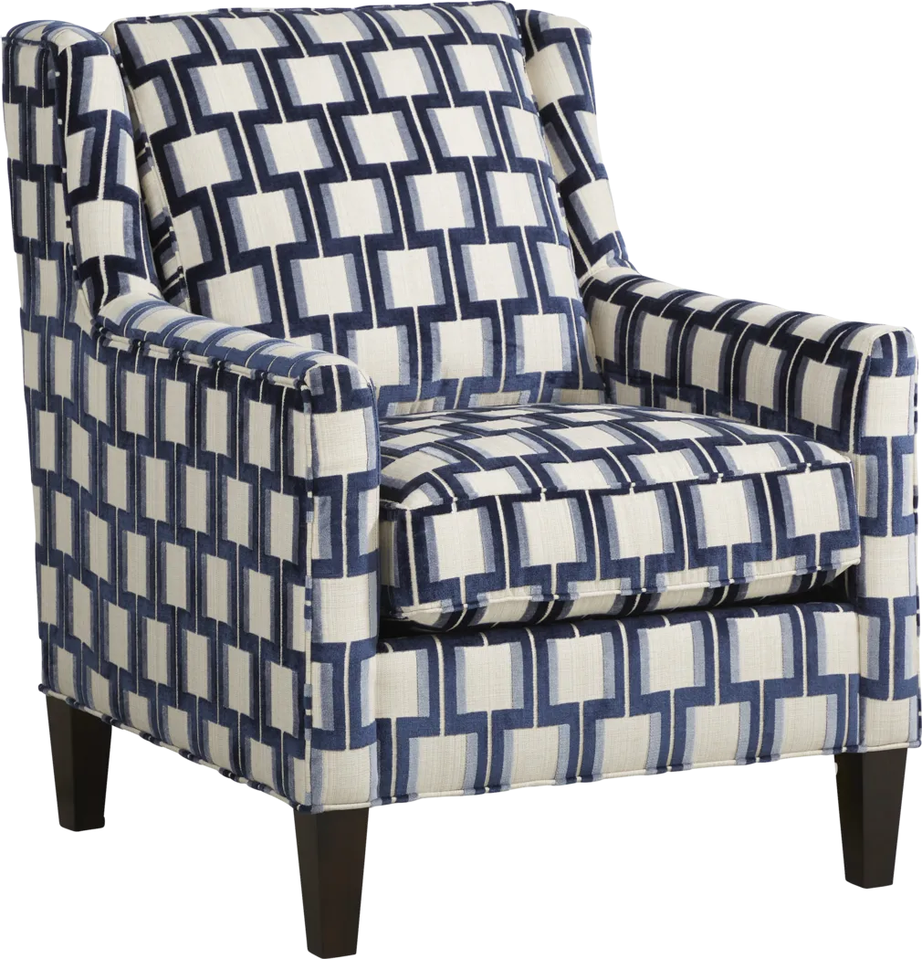 Cindy Crawford Home Asher Place Blue Accent Chair - Thumbnail - Image 1
