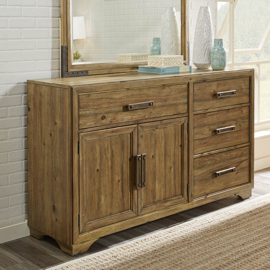 Cindy Crawford Home Aspen Lakes Hickory 7 Pc King Upholstered Bedroom - Thumbnail - Image 4