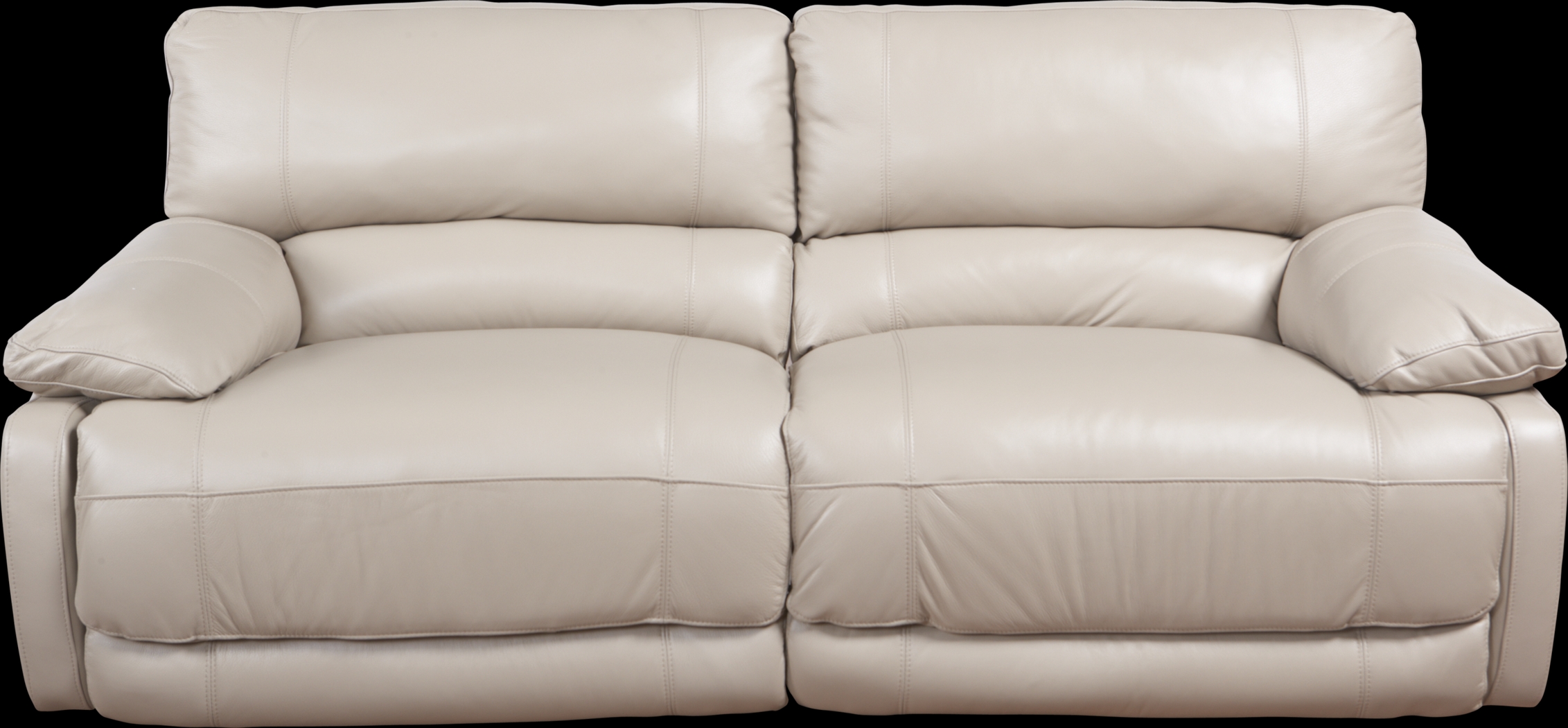 Cindy Crawford Home Auburn Hills Taupe Leather Power Reclining Sofa - Thumbnail - Image 1