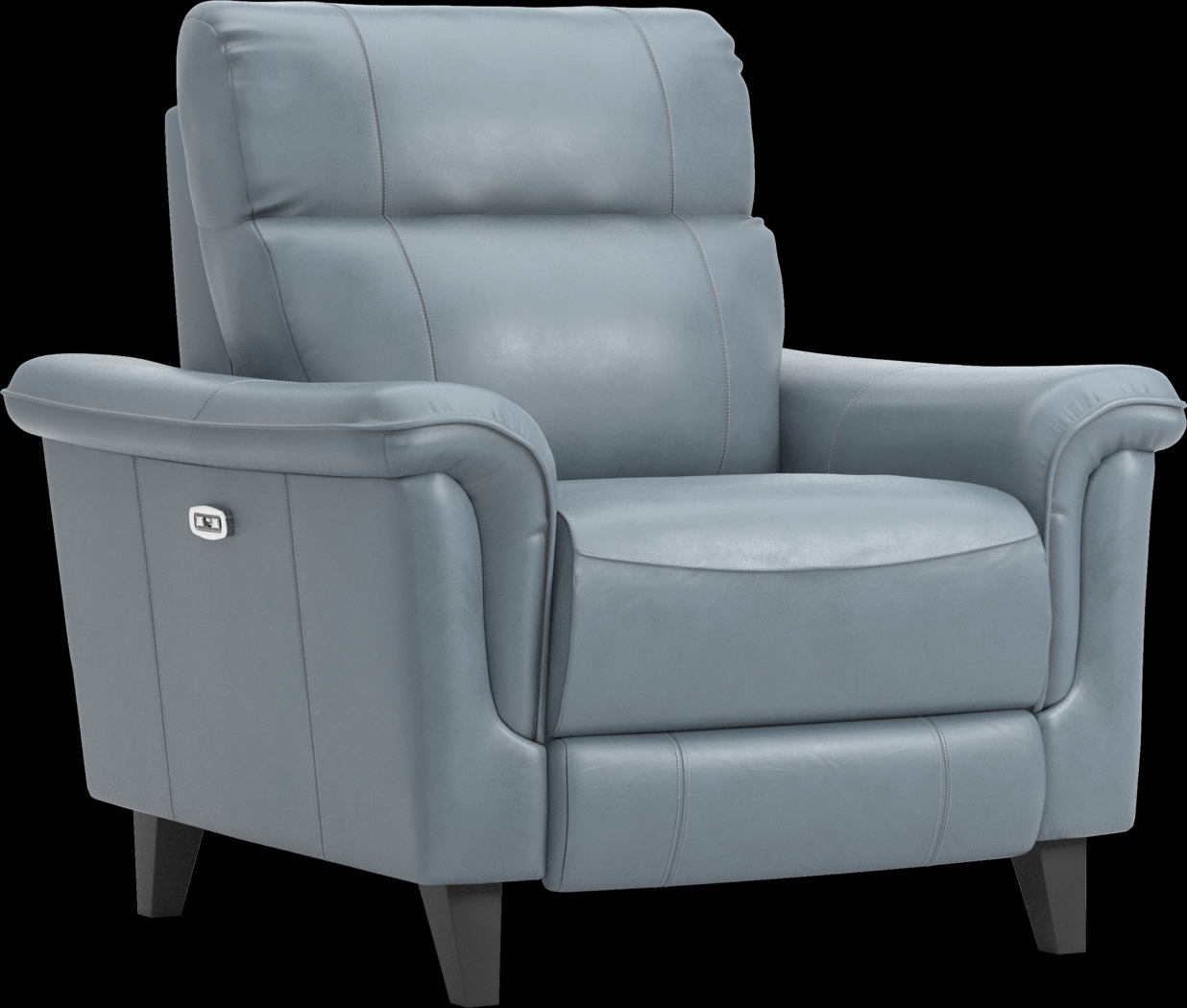 Cindy Crawford Home Avezzano Blue 3 Pc Leather Living Room with Dual Power Reclining Sofa - Thumbnail - Image 14