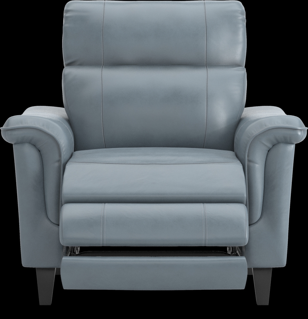 Cindy Crawford Home Avezzano Blue 3 Pc Leather Living Room with Dual Power Reclining Sofa - Thumbnail - Image 16