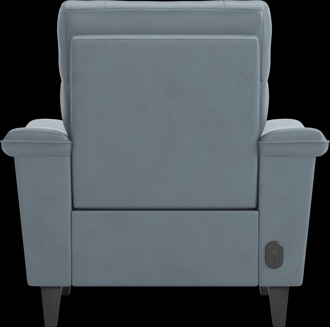 Cindy Crawford Home Avezzano Blue 3 Pc Leather Living Room with Dual Power Reclining Sofa - Thumbnail - Image 19