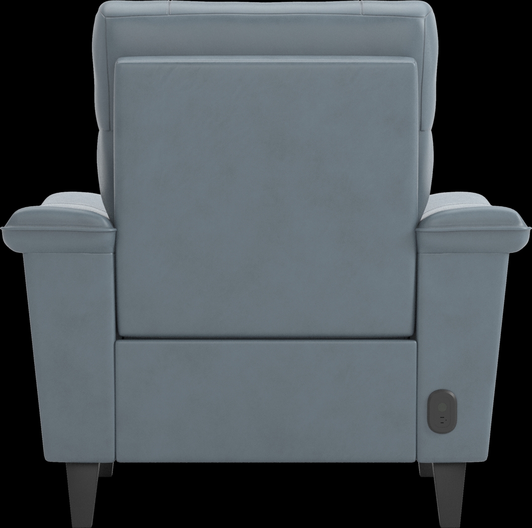 Cindy Crawford Home Avezzano Blue 3 Pc Leather Living Room with Dual Power Reclining Sofa - Thumbnail - Image 20