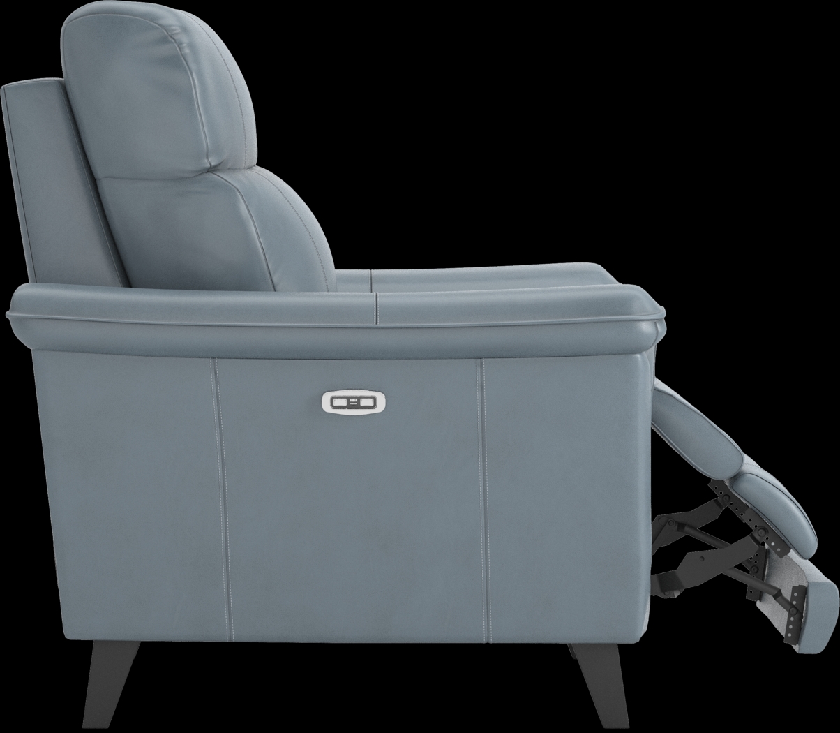 Avezzano Blue Leather 3 Pc Dual Power Reclining Living Room - Thumbnail - Image 19