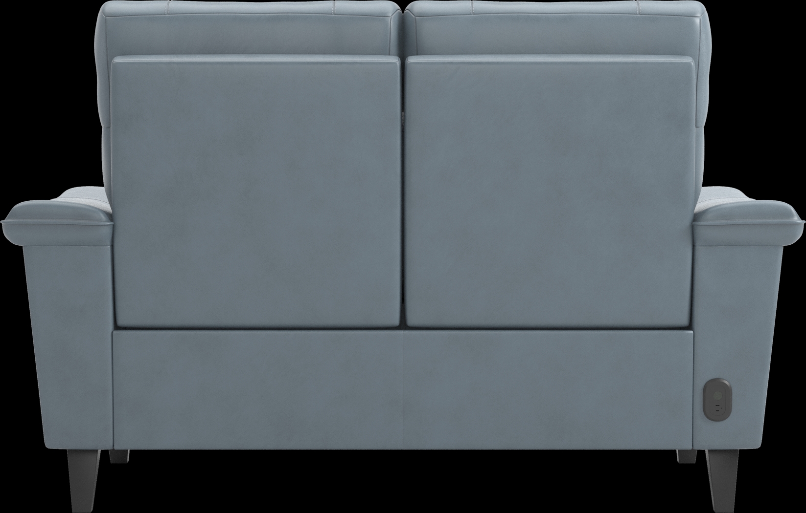 Avezzano Blue Dual Power Reclining Leather Loveseat - Thumbnail - Image 4