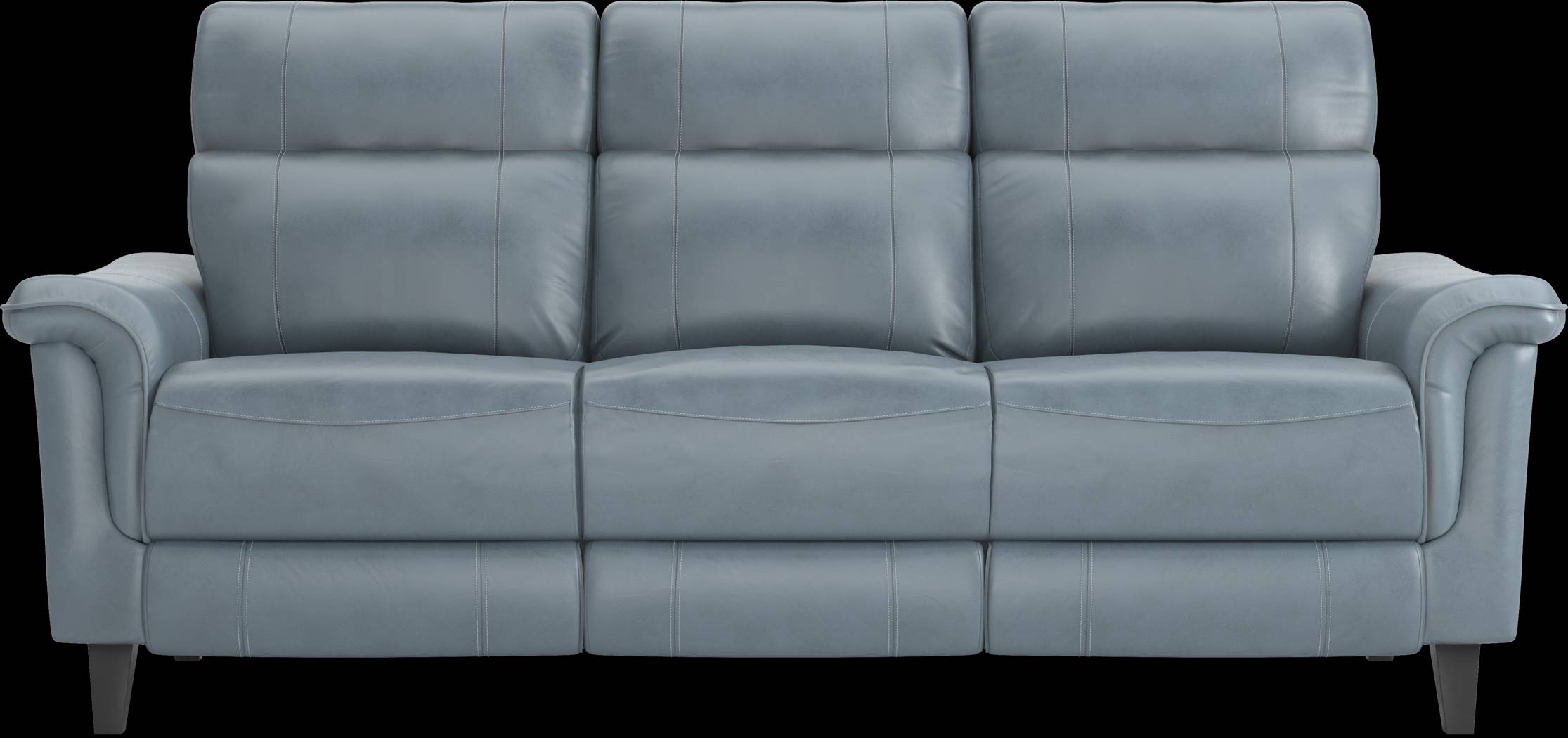 Cindy Crawford Home Avezzano Blue 3 Pc Leather Living Room with Dual Power Reclining Sofa - Thumbnail - Image 6