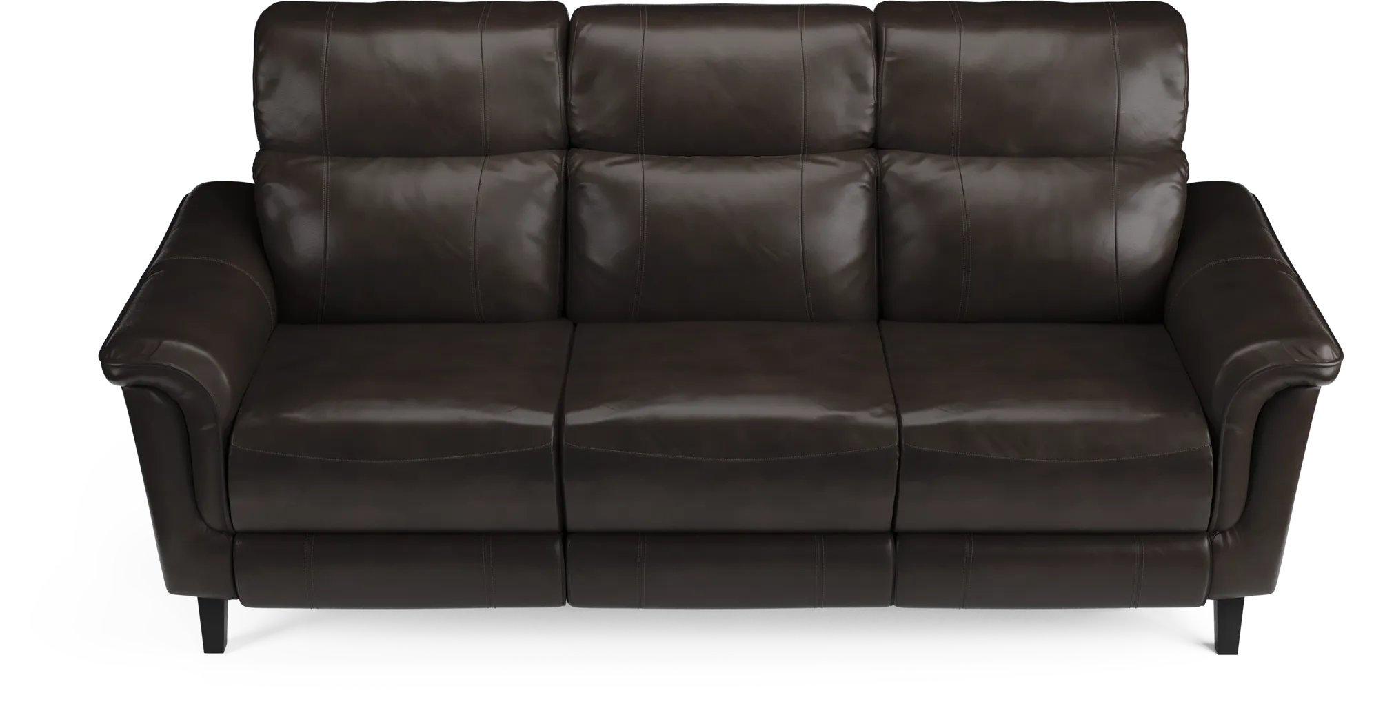 Cindy Crawford Home Avezzano Brown Dual Power Reclining Leather Sofa - Thumbnail - Image 4