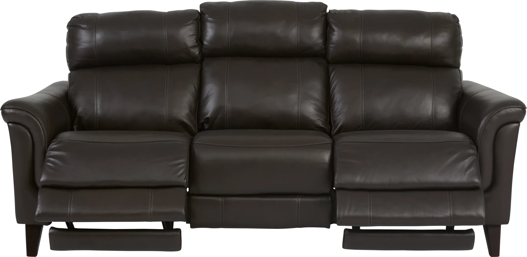 Cindy Crawford Avezzano 7 Pc Brown Leather Dual Power Reclining