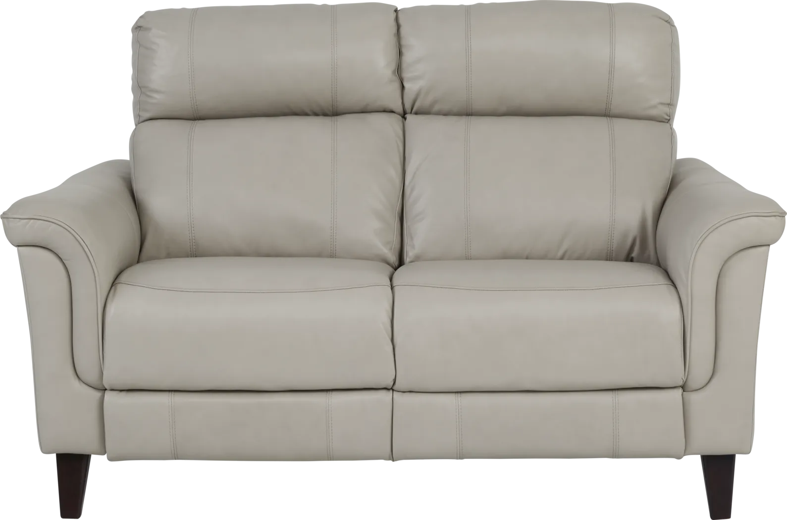 Cindy Crawford Home Avezzano Stone Dual Power Reclining Leather Loveseat - Thumbnail - Image 1