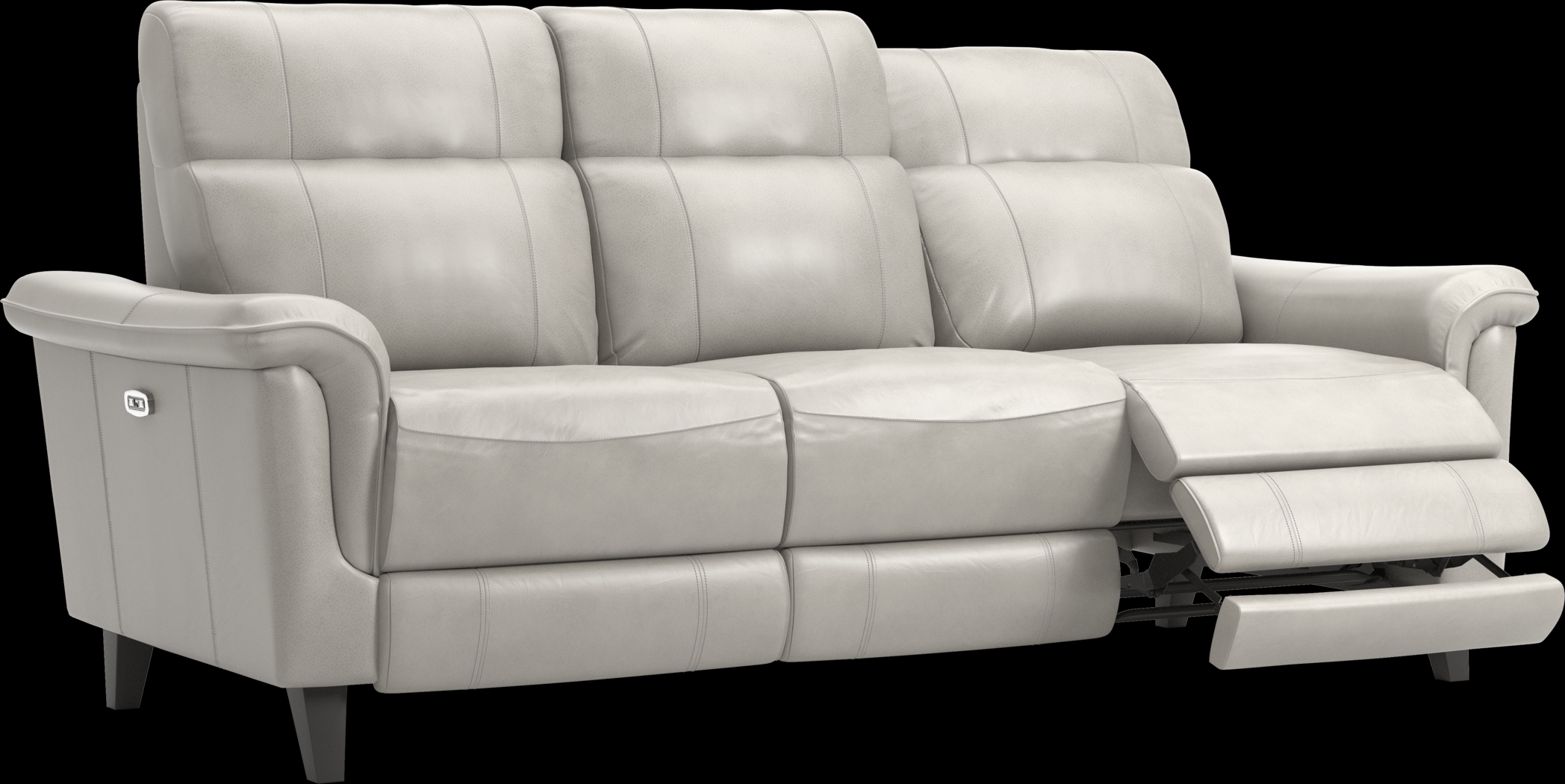 Avezzano Stone Leather 5 Pc Dual Power Reclining Living Room - Thumbnail - Image 5