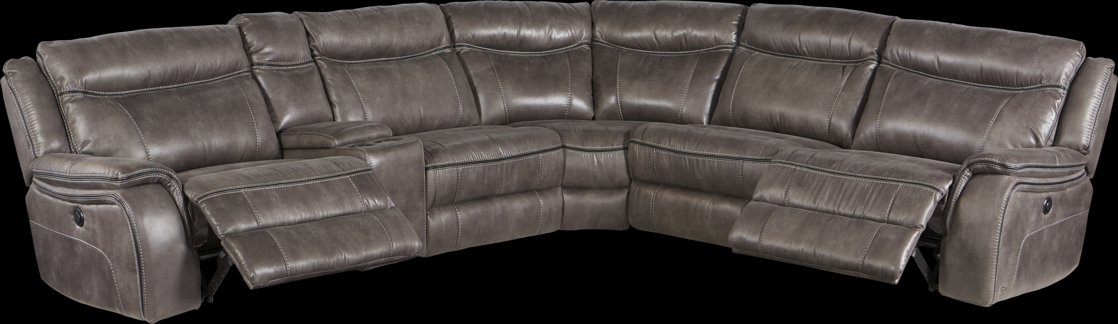 Cindy Crawford Home Barton Springs Gray 6 Pc Power Reclining Sectional - Thumbnail - Image 3