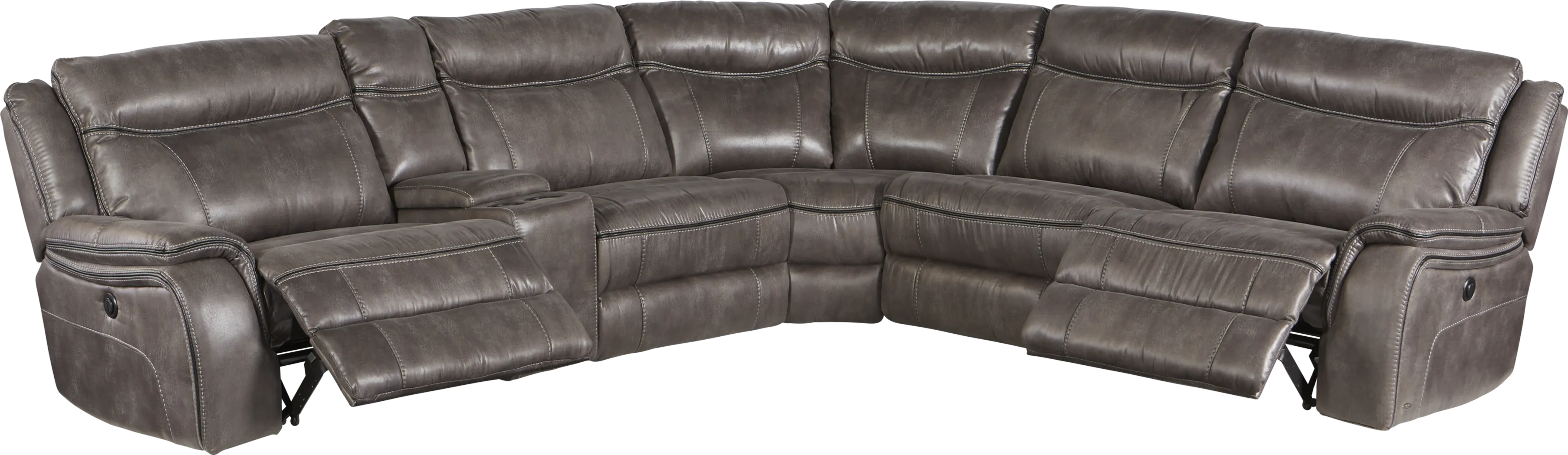 Cindy Crawford Home Barton Springs Gray 6 Pc Reclining Sectional - Thumbnail - Image 3