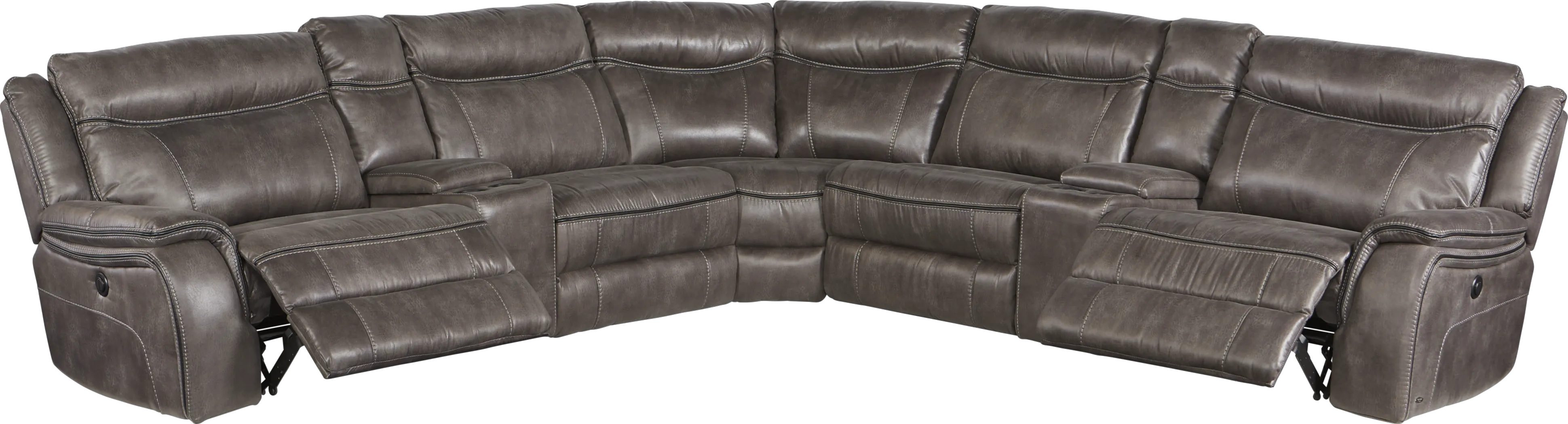 Cindy Crawford Home Barton Springs Gray 7 Pc Sectional - Thumbnail - Image 3