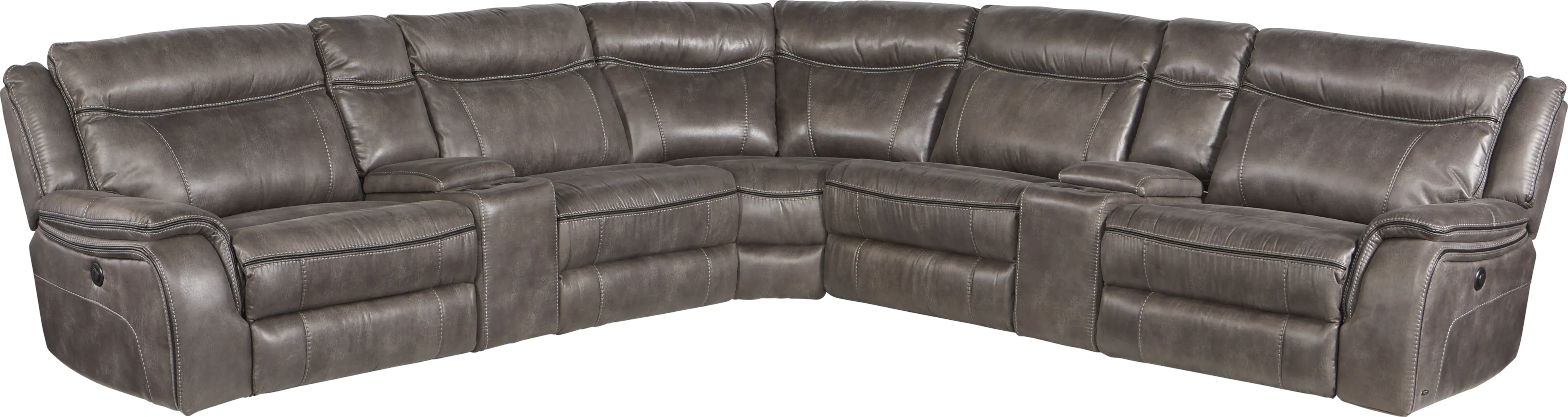 Cindy Crawford Home Barton Springs Gray 7 Pc Sectional - Thumbnail - Image 1