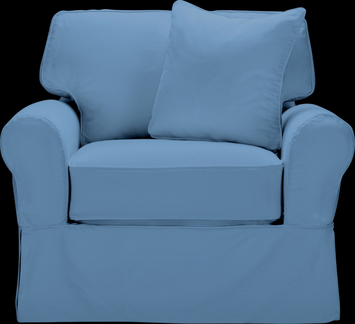 Cindy Crawford Home Beachside Blue Denim Chair - Thumbnail - Image 1
