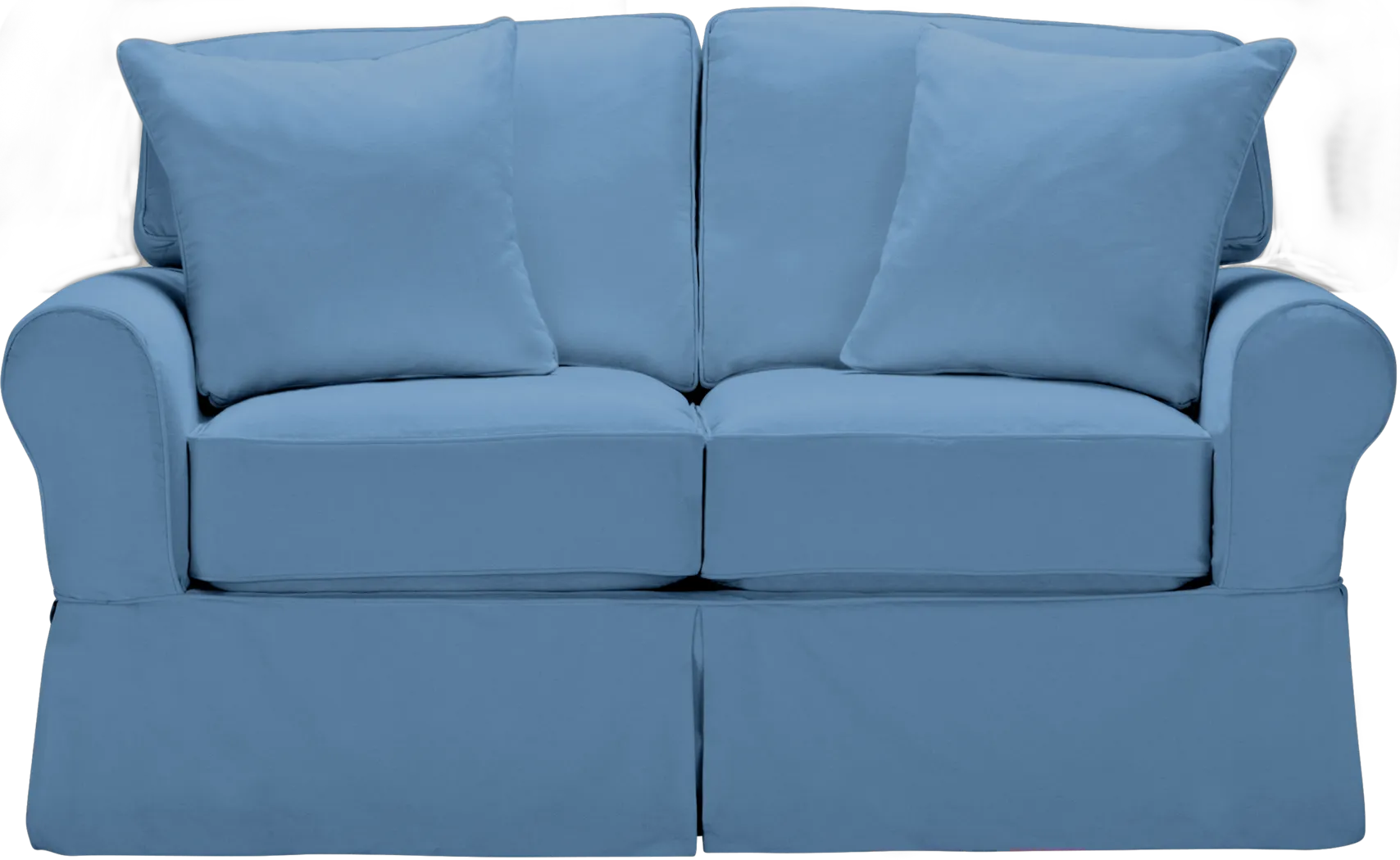 Beachside Blue Denim Loveseat Slipcover - Thumbnail - Image 1