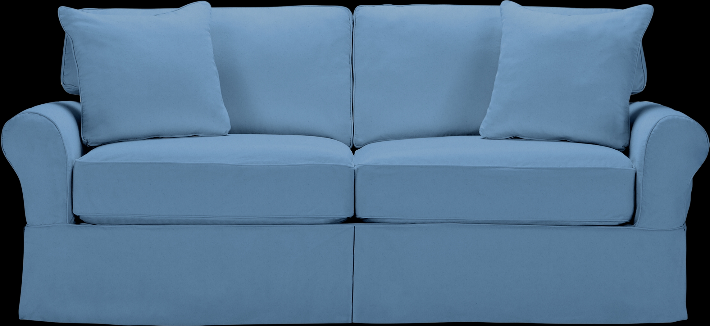 Beachside Blue Denim Sofa Slipcover - Thumbnail - Image 1