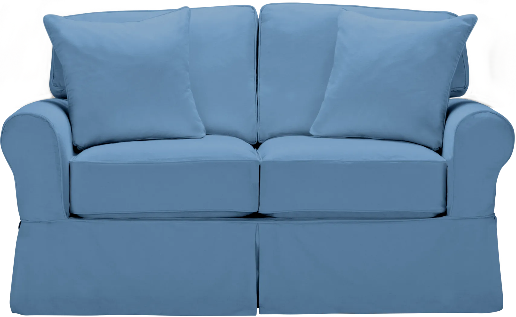 Cindy Crawford Home Beachside Blue Loveseat - Thumbnail - Image 1