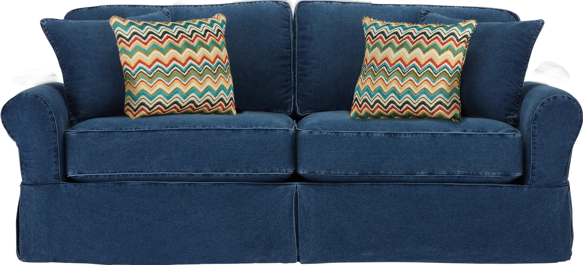 Cindy Crawford Home Beachside Blue Sofa - Thumbnail - Image 1