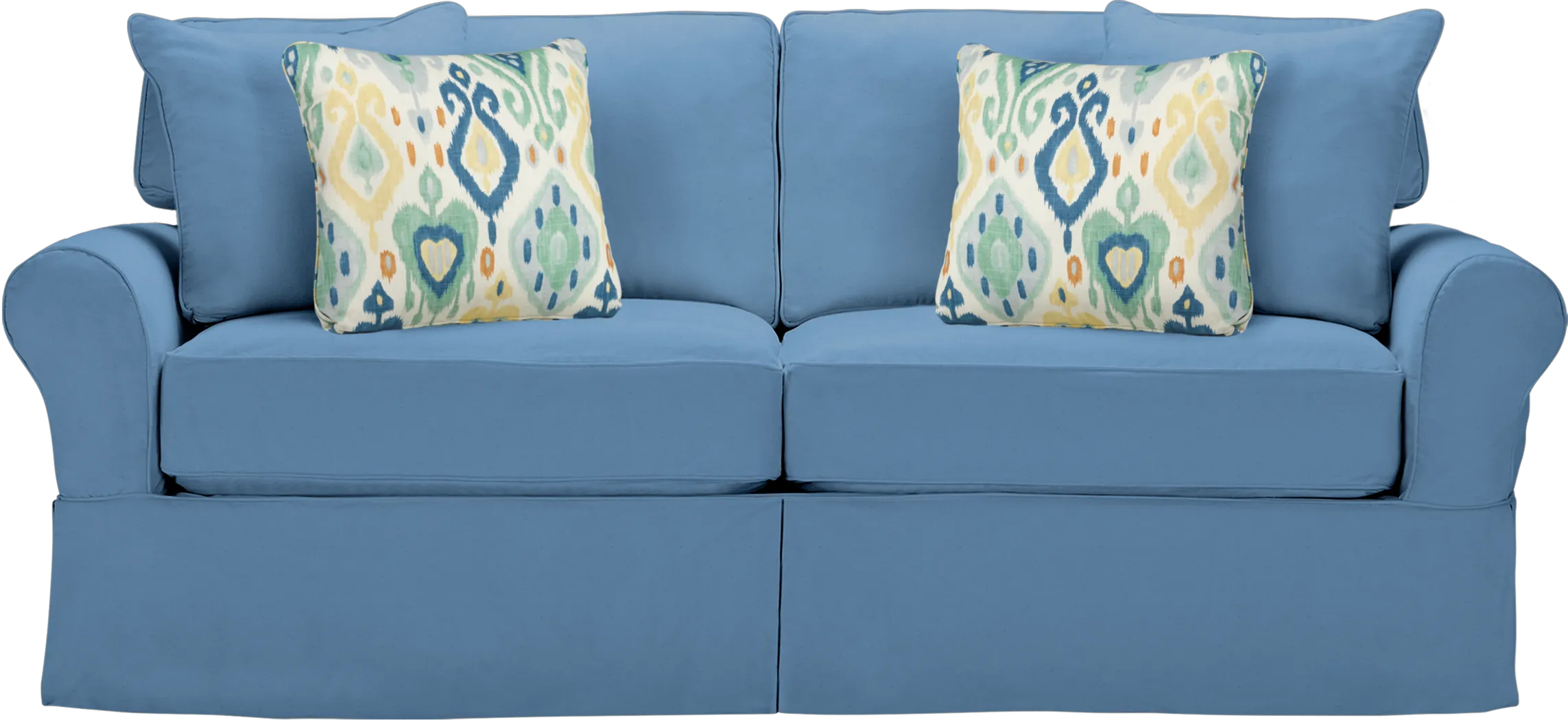 Cindy Crawford Home Beachside Blue Denim Sofa - Thumbnail - Image 1