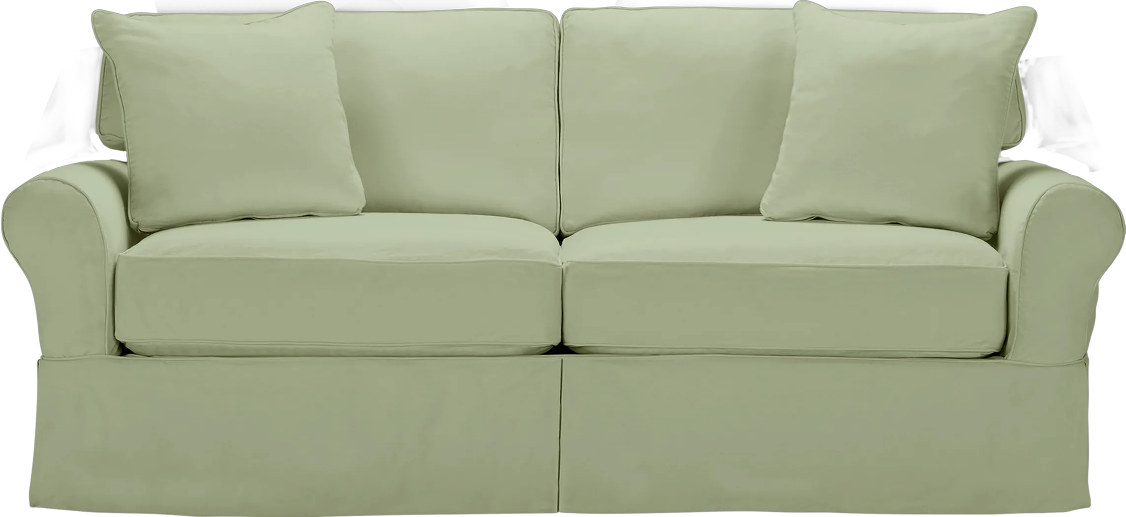 Beachside Green Denim Sleeper Slipcover - Thumbnail - Image 1