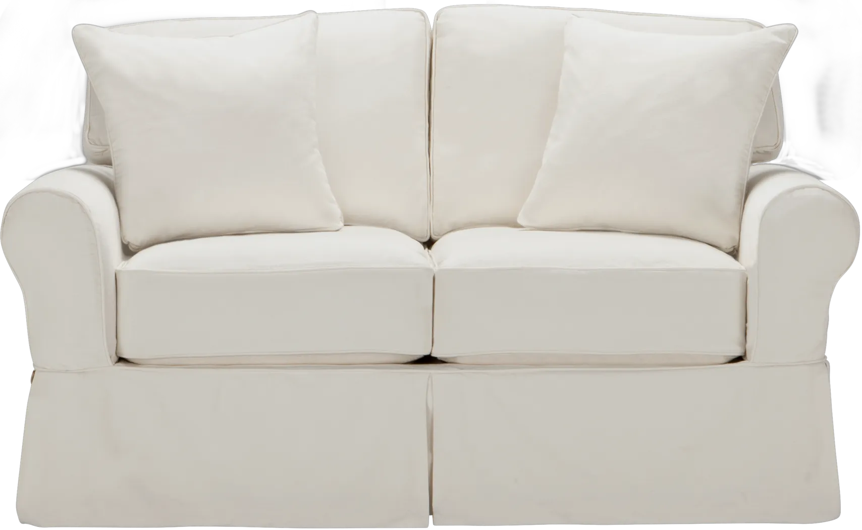 Beachside Natural Denim Loveseat Slipcover - Thumbnail - Image 1