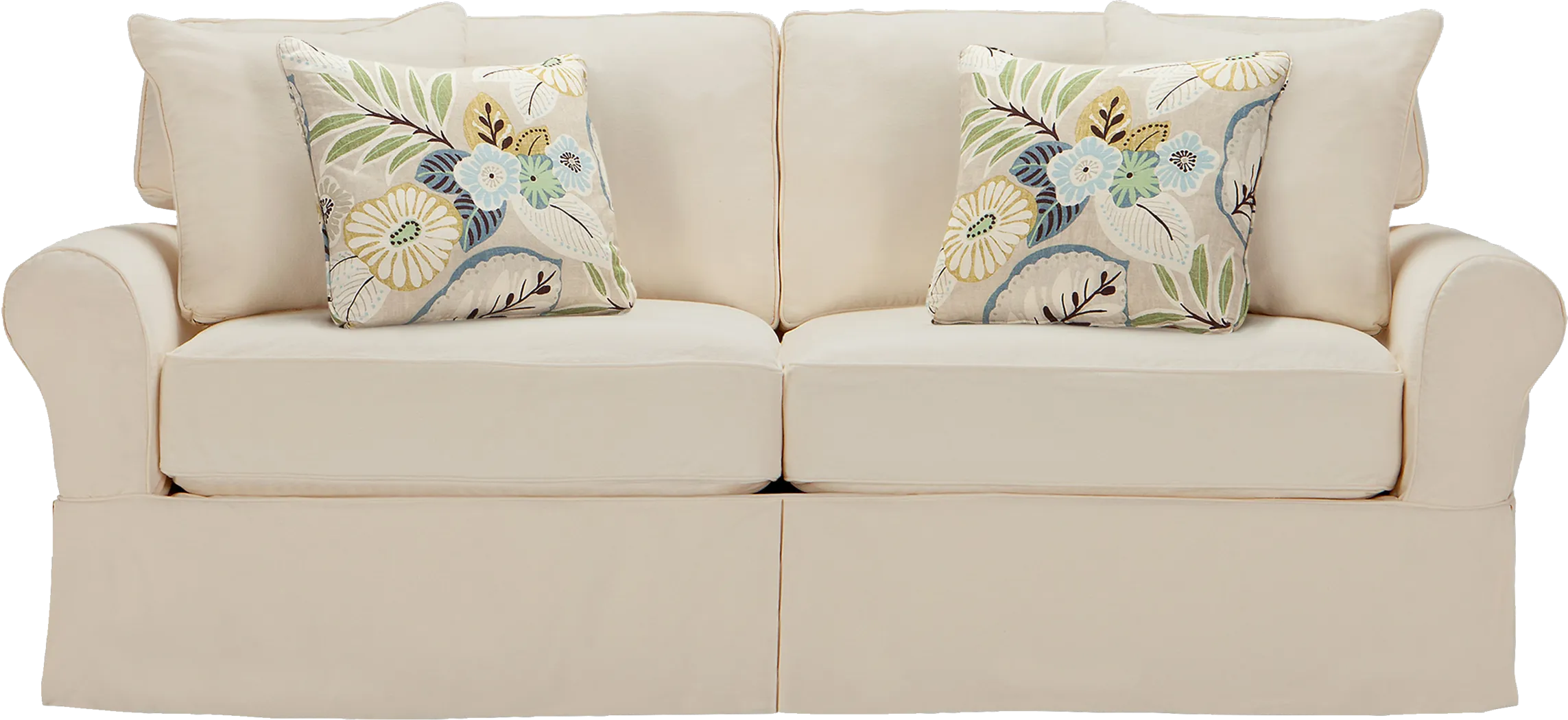 Cindy Crawford Home Beachside Natural Denim Sofa - Thumbnail - Image 1