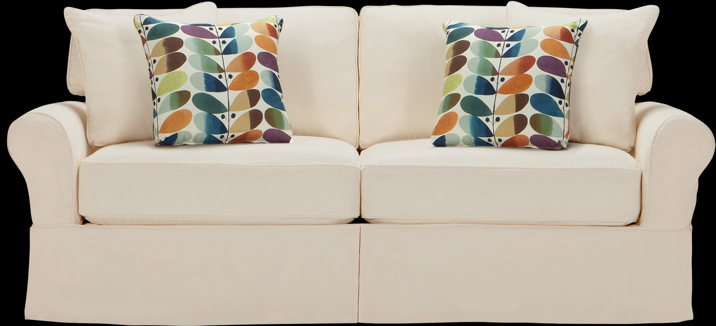 Cindy Crawford Home Beachside Natural Denim Sofa - Thumbnail - Image 1