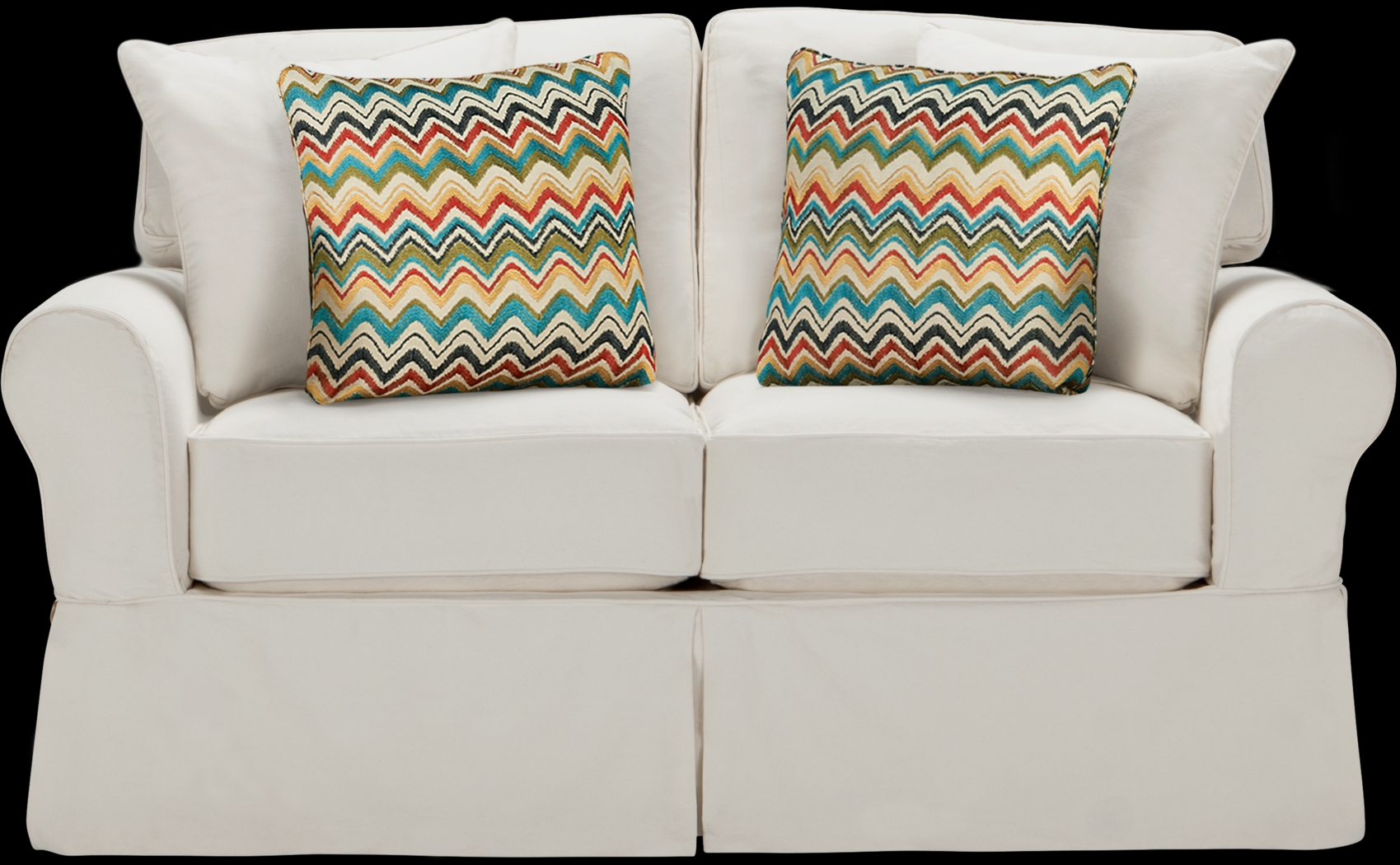 Cindy Crawford Home Beachside Natural Denim Loveseat - Thumbnail - Image 1